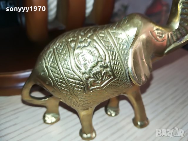 мед/месингово слонче-цвят злато 10х9х5см, снимка 10 - Колекции - 28726876