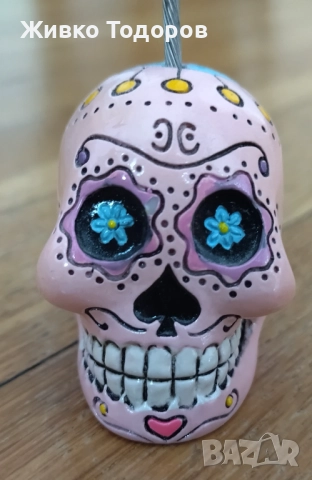Sugar Skulls /Calavera de azúcar Книгоразделител,ключодържател и поставка с щипка за бележки, снимка 15 - Декорация за дома - 51498713