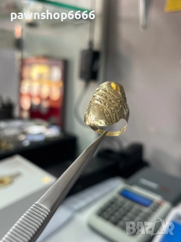 Златен пръстен 14 карата, снимка 7 - Пръстени - 53160935