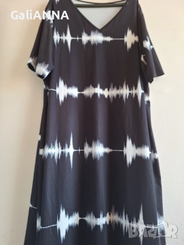 ДЪЛГА СТРАХОТНА РОКЛЯ ЛИКРА 3XL-4XL, снимка 4 - Рокли - 51637017