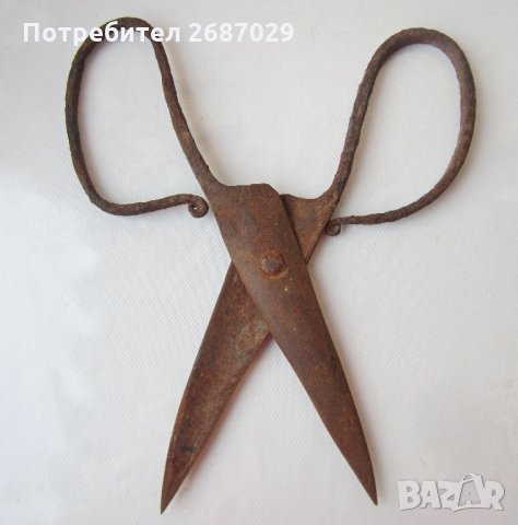 Стари ножици, ковано желязо - голяма кована ножица - 3 бр. различни, снимка 3 - Антикварни и старинни предмети - 28975048