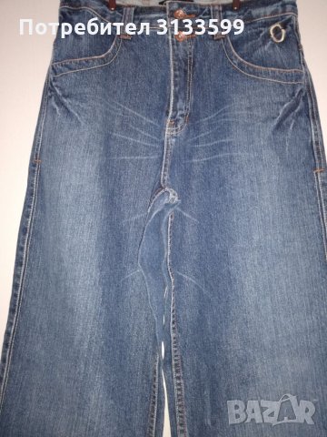 Нови дамски дънки с широки крачоли , снимка 4 - Дънки - 35579679