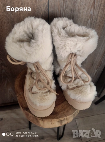 New Yorker нови бежове апрески с пух, снимка 10 - Дамски апрески - 53274545