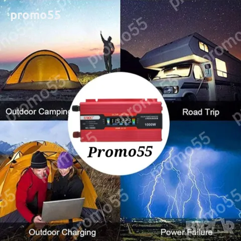 Инвертор с лед дисплей  500w 1000w 2000w 4000w 12v 220v / 24v 220v, снимка 13 - Аксесоари и консумативи - 39383195