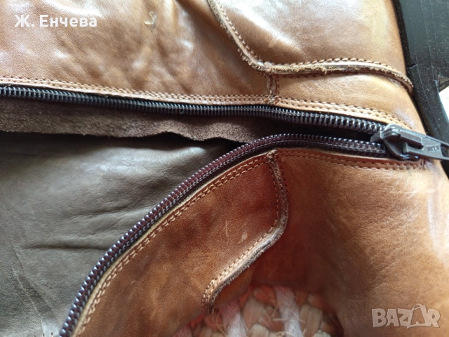 кафеви ботуши от естествена кожа, снимка 8 - Дамски ботуши - 52343688