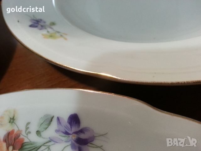 Стар български порцелан чинии дълбоки , снимка 3 - Антикварни и старинни предмети - 44927703