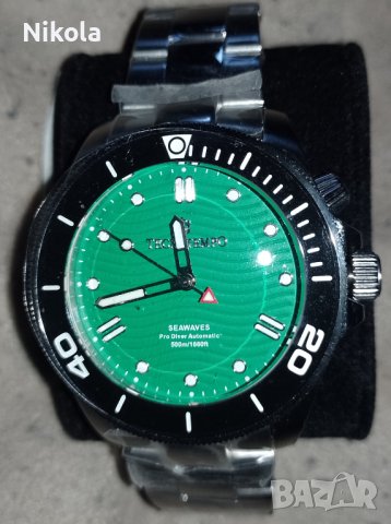 Италиански автоматичен водолазен часовник Tecnotempo Seawaves 500 м, снимка 16 - Мъжки - 43682912