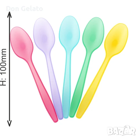 Пластмасови лъжички за сладолед – 10см