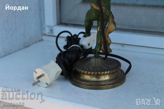 Стара месингова лампа, снимка 7 - Антикварни и старинни предмети - 38786060