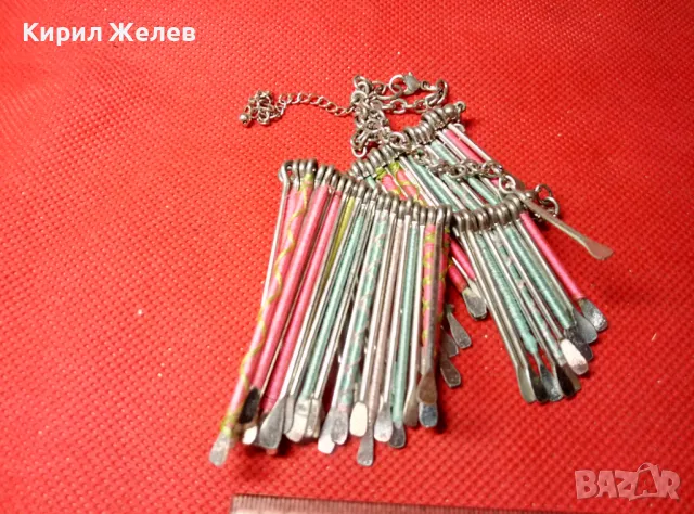 СТИЛНА ВИНТИДЖ АРТ СТИЛ СРЕБРИСТА ЦВЕТНА ОГЪРЛИЦА 47412, снимка 7 - Колиета, медальони, синджири - 47298513