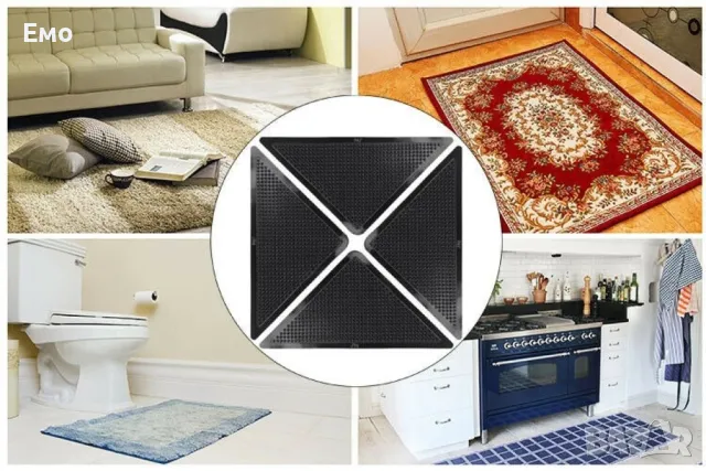 Антиплъзгащи силиконови подложки за килими - Ruggies, снимка 6 - Други стоки за дома - 48797949