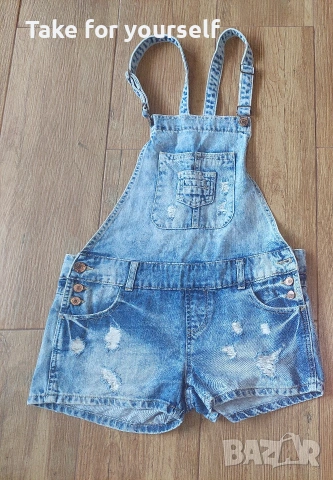 FB SISTER дамски къс дънков гащеризон 