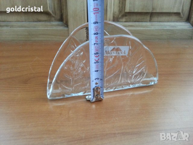 Кристален салфетник, снимка 3 - Антикварни и старинни предмети - 37056394