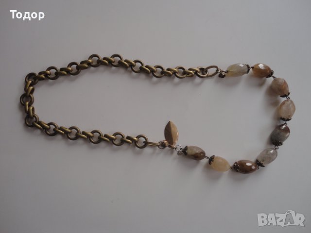 Уникално колие бронз и камъни ZOE, снимка 7 - Колиета, медальони, синджири - 43239912