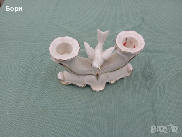 Стар порцелан свещник, снимка 4 - Декорация за дома - 36634859