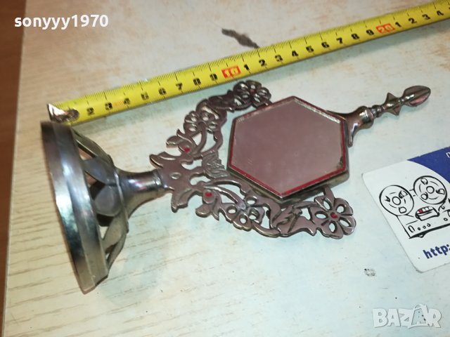 СТАРО МЕТАЛНО ОГЛЕДАЛЦЕ ОТ ФРАНЦИЯ 0412231122, снимка 10 - Антикварни и старинни предмети - 43265266