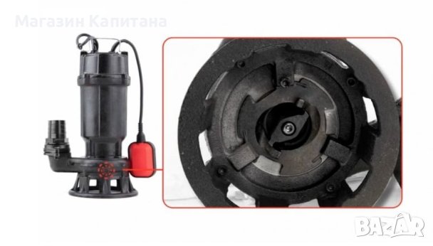 Потопяема помпа за септични ями с мелница, чугун, 750 W, max 16000 L/h, снимка 2 - Водни помпи - 43956103