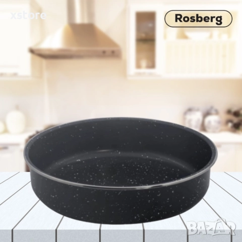 Тава в различни размери, Черна/въгл. стомана с  мрам. покр., снимка 2 - Съдове за готвене - 52794281