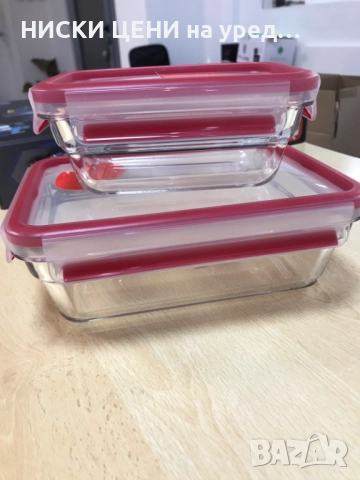 2бр стъклени кутии , снимка 2 - Прибори за хранене, готвене и сервиране - 52412091
