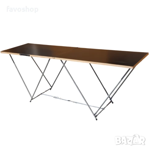 Дървена сгъваема маса двойна с плот черен мдф