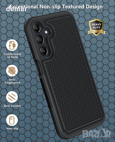 FNTCASE Калъф за телефон Samsung A25 5G, противоударен, черен, снимка 3 - Калъфи, кейсове - 44086938