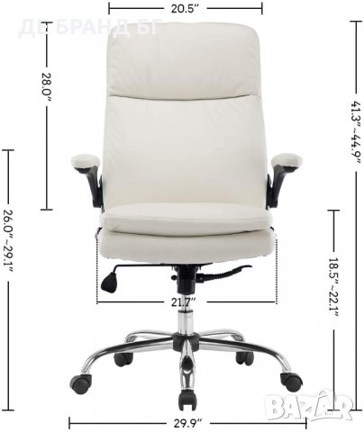 РАЗПРОДАЖБА Ергономичен офис стол с мека седалка и облегалка 3287-WT, снимка 6 - Столове - 35096388