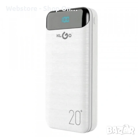 Преносима батерия KLGO KP-89 POWER BANK, 10000/20000mAh с LED дисплей, снимка 8 - Външни батерии - 53604773