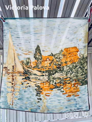 Колекционерски шал-картина Клод Моне., снимка 4 - Шалове - 36550558