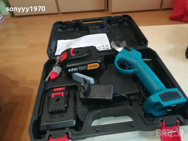 LI-ION ЛОЗАРСКИ НОЖИЦИ С 2 БАТЕРИИ И КУФАР 0902251837, снимка 6 - Градинска техника - 49043455