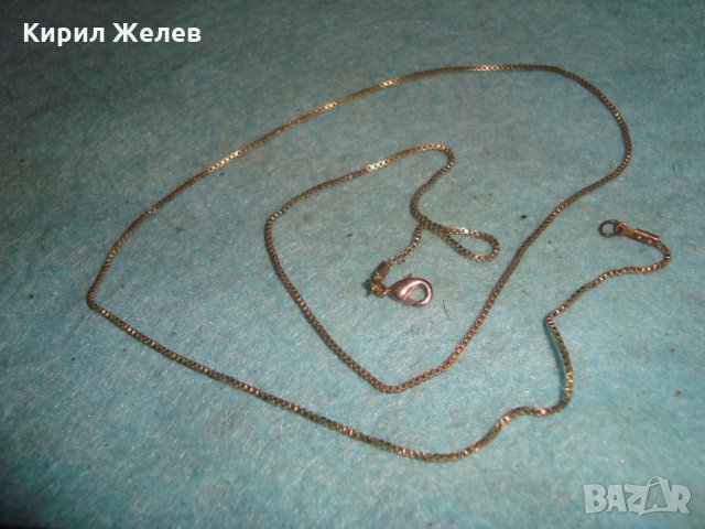 ПОЗЛАТЕН ФИН ЛАНЕЦ КОЛИЕ РЕТРО ПЛЕТКА БЛАГОРОДНА НЕРЪЖДАЕМА СТОМАНА с ПОЗЛАТА ВИНТИДЖ ВЕРИЖКА 87800 , снимка 2 - Антикварни и старинни предмети - 35364583