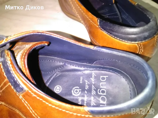 Bugatti маркови обувки естествена кожа №43 стелка 28см отлични като нови, снимка 5 - Официални обувки - 50415021