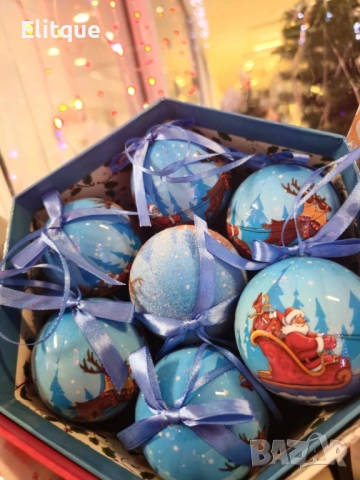 Комплект от 14 топки за елха, различни видове, снимка 4 - Други стоки за дома - 52903835