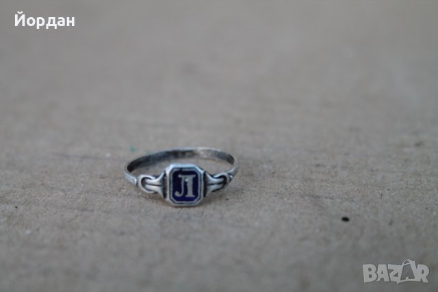 Стар сребърен пръстен с емайл Ф.К. ''Левски'', снимка 5 - Колекции - 43593854