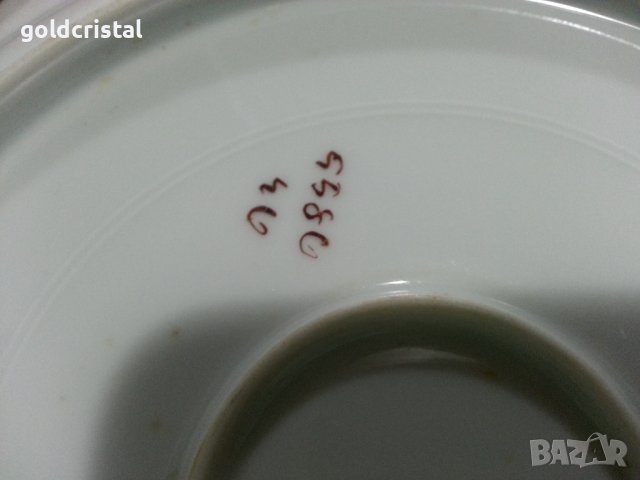 Антикварен порцелан Епиаг Чехословакия голямо плато чиния , снимка 4 - Антикварни и старинни предмети - 42963911