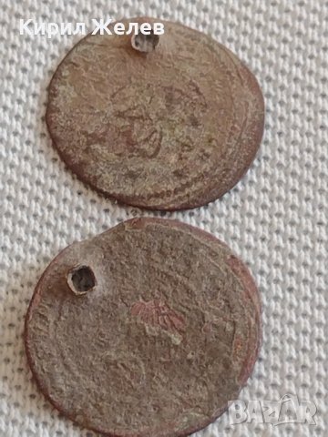 Два стари КОРАБНИ ЖЕТОНА над стогодишни редки бронз мед за КОЛЕКЦИОНЕРИ 42492