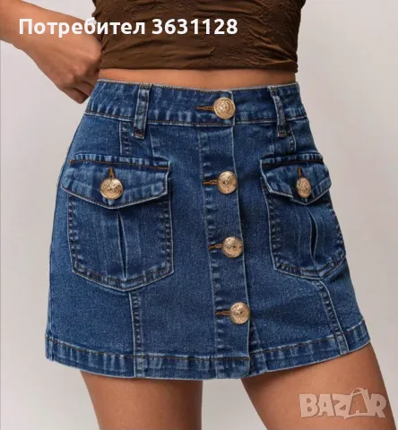 Дънкова пола , снимка 4 - Поли - 50405217