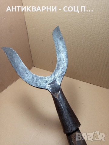 Стар Ръчно Кован Земеделски Инструмент От Старото Време., снимка 6 - Антикварни и старинни предмети - 51713369