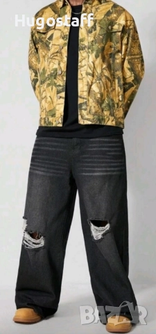Ново мъжко Военно камуфлажно деним дънково яке Хл, снимка 3 - Якета - 51820869