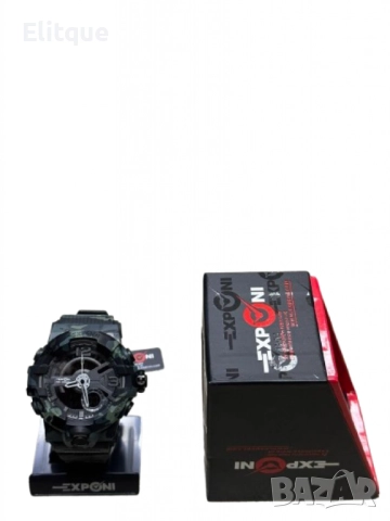 Водоустойчив спортен дигитален часовник EXPONI "Двоен екран,подсветка,аларма, хронометър и др. , ", снимка 10 - Мъжки - 52889487