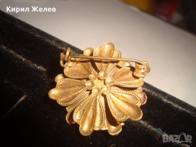 СТАРА БРОШКА - ЦВЕТЕ БРОНЗОВА БЕЛ-ЕПОК СТИЛ 19699, снимка 2 - Антикварни и старинни предмети - 32318169