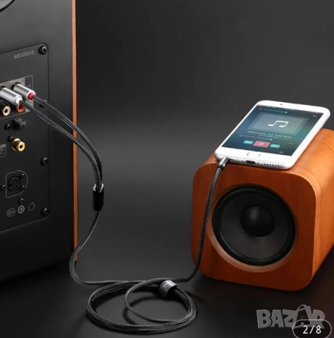 Нов аудио кабел от 3.5мм.към RCA, снимка 3 - Аудиосистеми - 52656366