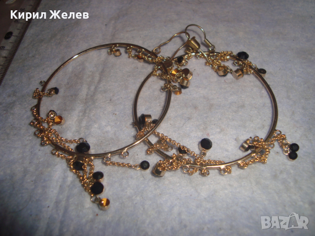 КРАСИВИ ПОЗЛААТЕНИ ВИНТИДЖ ФЕШЪН АРТ МОДЕЛ ОБЕЦИ Тип ХАЛКА с ВИСУЛКИ 4629, снимка 5 - Обеци - 36439097