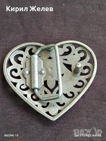 Катарама тока за колан тип сърце с тюркуазени вложки стилна 10612, снимка 6 - Колани - 51145806