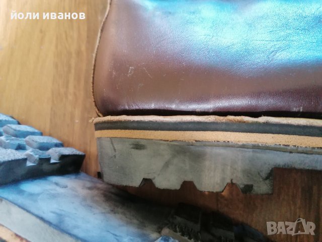 Зимни кожени,шити високи обувки 48 номер,за широк крак, снимка 11 - Мъжки боти - 39150196