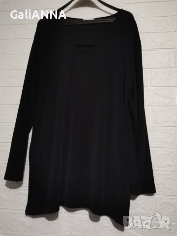 ЧЕРНА ТУНИКА ЛИКРА РАЗМЕР 2XL-3XL, снимка 3 - Туники - 38505320