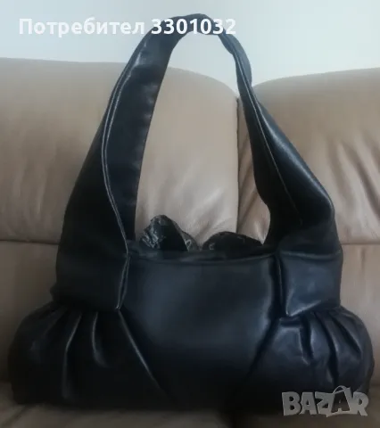 Черна дамска чанта Ренато Анджи /Renato Agni,Venezia/естествена кожа, снимка 2 - Чанти - 47971411