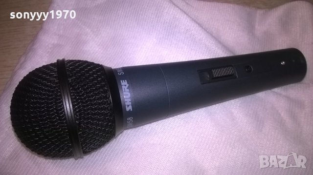 BLACK-shure sm58-microphone-внос швеицария, снимка 1 - Микрофони - 26793861