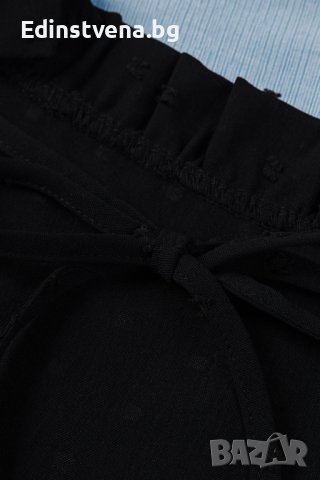 Дамска блуза в черно с къс ръкав и принт на точки, снимка 10 - Корсети, бюстиета, топове - 40494414