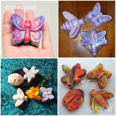 3781 Силиконова форма с насекоми, снимка 4 - Форми - 38922077