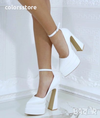 Обувки на ток - бяла кожа - VT2, снимка 2 - Дамски обувки на ток - 40717087